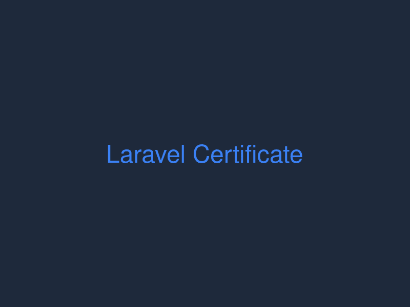 Laravel From Scratch